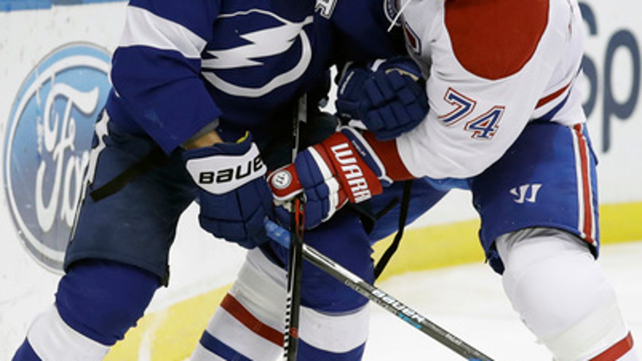 Canadiens blow lead, Johnson scores in OT to lift Lightning (Dec 28, 2016)